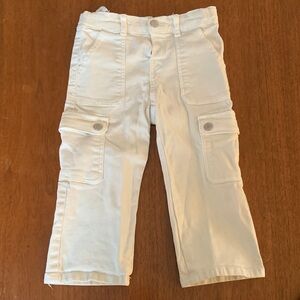 🫐3/$30 Zara Kids Off White Cargo Jeans size 18-24m